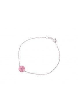 Bracelet Argent Véritable Crystal Rose