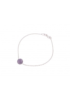 Bracelet Argent Véritable Crystal Violet