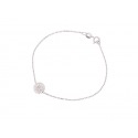 Bracelet Argent Boule & Véritable Crystal