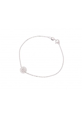 Bracelet Argent Boule & Véritable Crystal