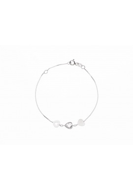 Bracelet Argent & Cœurs Argent