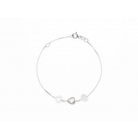 Bracelet Argent & Cœurs Argent