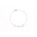 Bracelet Argent orné de Topaze & Goutte