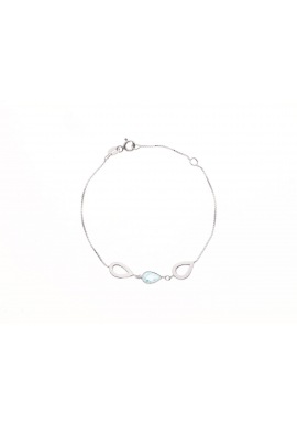 Bracelet Argent orné de Topaze & Goutte