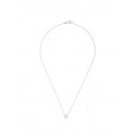 Collier Argent Orné d'un Solitaire