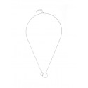 Collier Argent & Pendentif Double Cercles Entrelacés