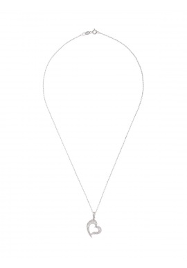 Collier Argent avec d'un Pendentif Cœur Stylisé