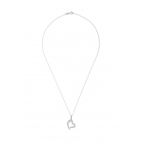 Collier Argent avec d'un Pendentif Cœur Stylisé