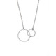 Collier Argent & Pendentif Double Cercles Entrelacés