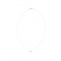 Collier Fil Nylon Transparent Orné d'un Solitaire Blanc