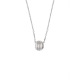 Collier Argent & Pendentif Cylindre