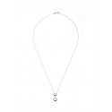 Collier Argent Pendentif Double Cercle