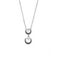 Collier Argent Pendentif Double Cercle