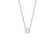 Collier Argent & Solitaire serti 4 Griffes