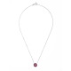 Collier Argent & Circulaire en Améthyste