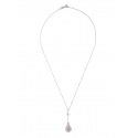 Collier Argent Véritable Crystal Blanc & Véritable Perle