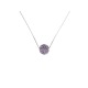 Collier Argent Véritable Crystal Violet