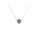 Collier Argent Véritable Crystal Violet