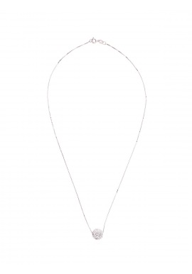 Collier Argent & Boule Véritable Crystal