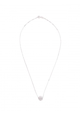 Collier Argent & Boule Véritable Crystal