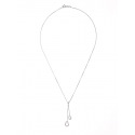 Collier Argent & Goutte Argent Massif OXYDE BLANC