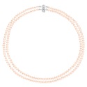 Collier Double Rang de   - Fermoir Cylindrique en Argent Massif