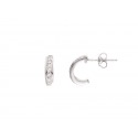 Boucles d'Oreilles Argent & Duo Solitaires Ronds