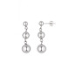 Boucles d'Oreilles Argent Pavage Trio Boules Articulées