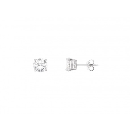 Boucles d'Oreilles Argent Motif Carré