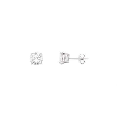 Boucles d'Oreilles Argent Motif Carré