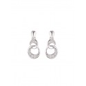 Boucles d'Oreilles Argent Motifs Cercles Pavés