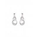 Boucles d'Oreilles Argent Motifs Cercles Pavés