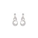 Boucles d'Oreilles Argent Motifs Cercles Pavés