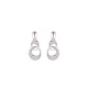 Boucles d'Oreilles Argent Motifs Cercles Pavés