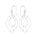 Boucles d'Oreilles Motifs Ellipses Mobiles Argent