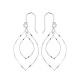 Boucles d'Oreilles Motifs Ellipses Mobiles Argent