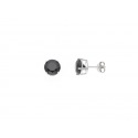 Boucles d'Oreilles Argent & Solitaires Sertis  4 Griffes