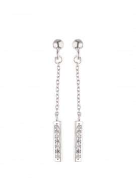 Boucles d'Oreilles Argent & Tiges Articulées Serties