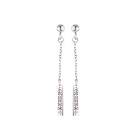 Boucles d'Oreilles Argent & Tiges Articulées Serties