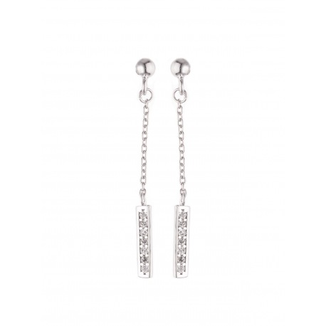 Boucles d'Oreilles Argent & Tiges Articulées Serties