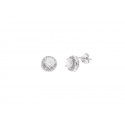 Boucles d'Oreilles Argent Pavage Rond