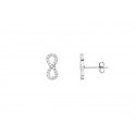 Boucles d'Oreilles Argent Motifs Infini Serties