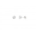 Boucles d'Oreilles 6 Griffes Argent & Solitaires Ronds