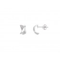 Boucles d'Oreilles Argent Motifs Nœuds Serties