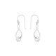 Boucles d'Oreilles Argent Articulées Pendantes & Solitaire