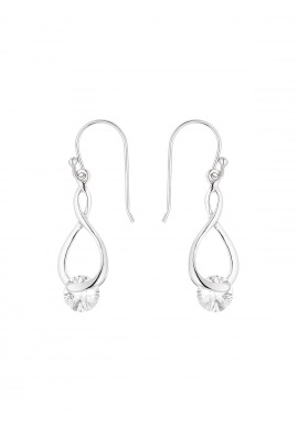 Boucles d'Oreilles Argent Articulées Pendantes & Solitaire