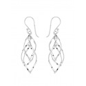 Boucles d'Oreilles Argent Motifs Ellipses Triples Mobiles