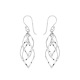 Boucles d'Oreilles Argent Motifs Ellipses Triples Mobiles