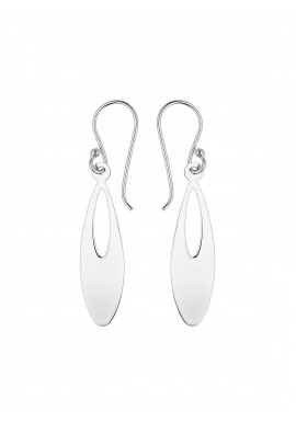 Boucles d'Oreilles Motifs Ovales Mobiles Argent