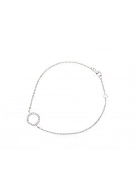 Bracelet en Argent avec Motif Cercle Serti